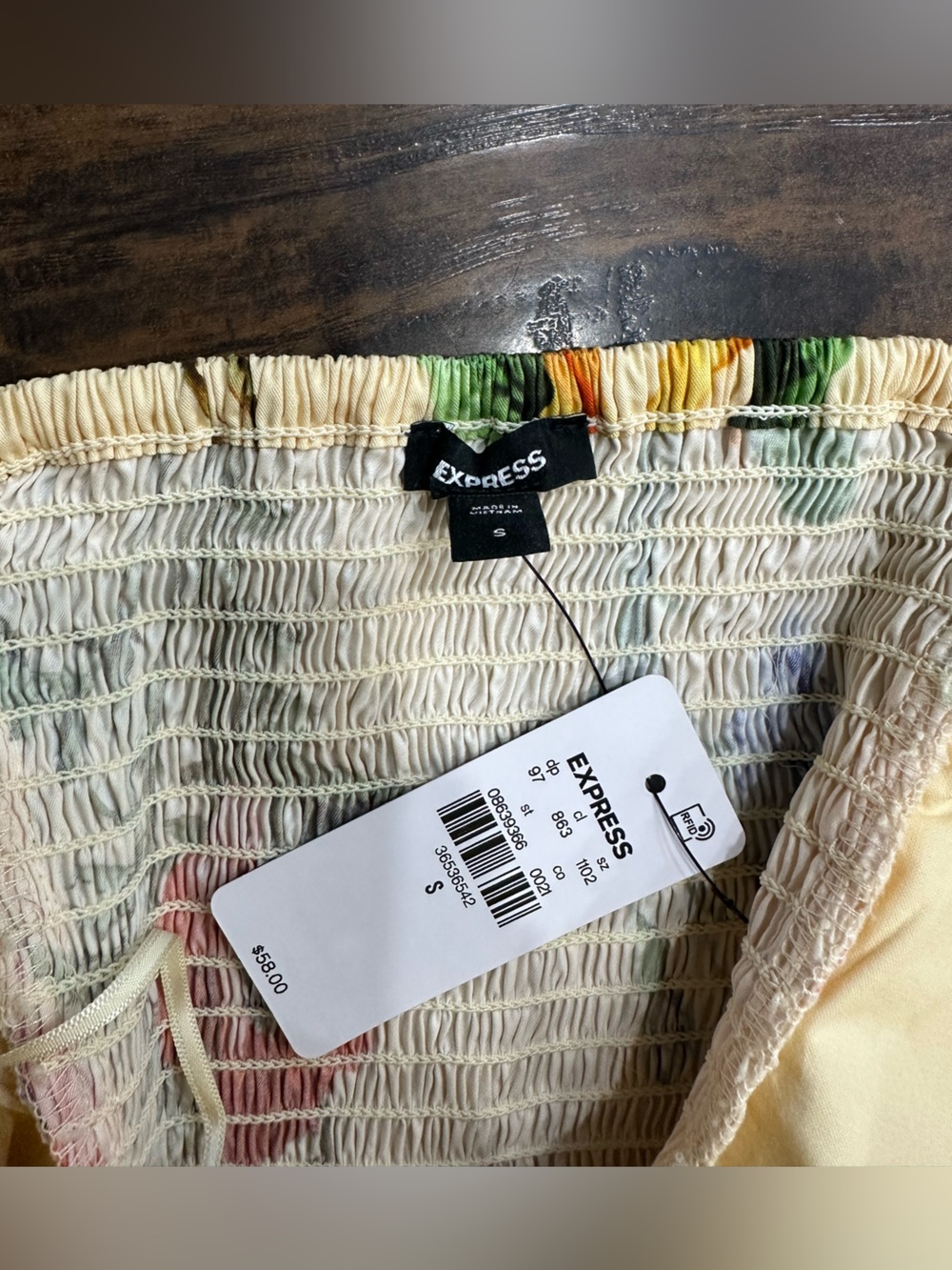 NWT EXPRESS BEAUTIFUL BOTANICAL FLORAL TUBE TOP - Picture 8 of 8